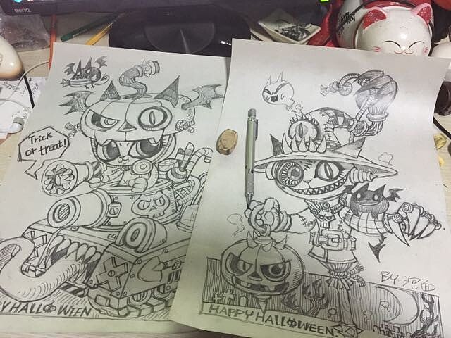 万圣节主题图~希望大家喜欢（图ZMjEyMDA1NjQ=） - 创作习作 - 站酷设计师还是一碗泡面原创素材 - 站酷ZCOOL