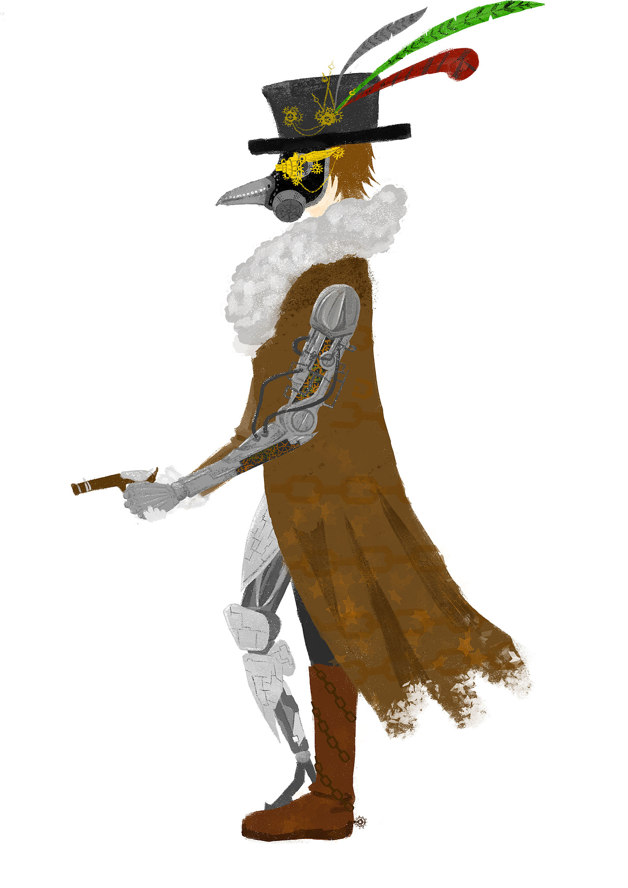 19年蒸汽朋克&赛博朋克混搭角色设计图