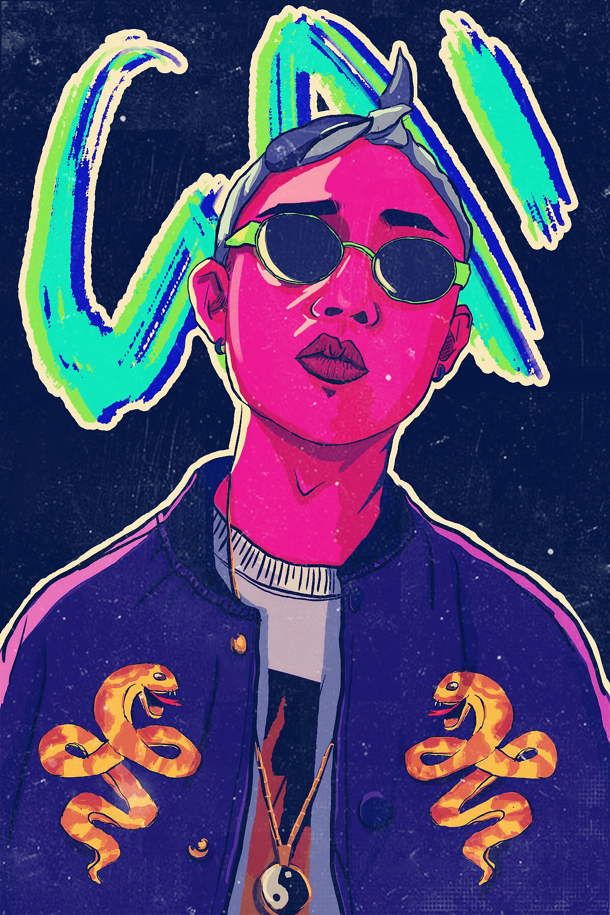 GAI 世音雄（图ZOTg1OTg5NTY=） - 新锐潮流插画 - 站酷设计师小柒SEVEN原创素材 - 站酷ZCOOL