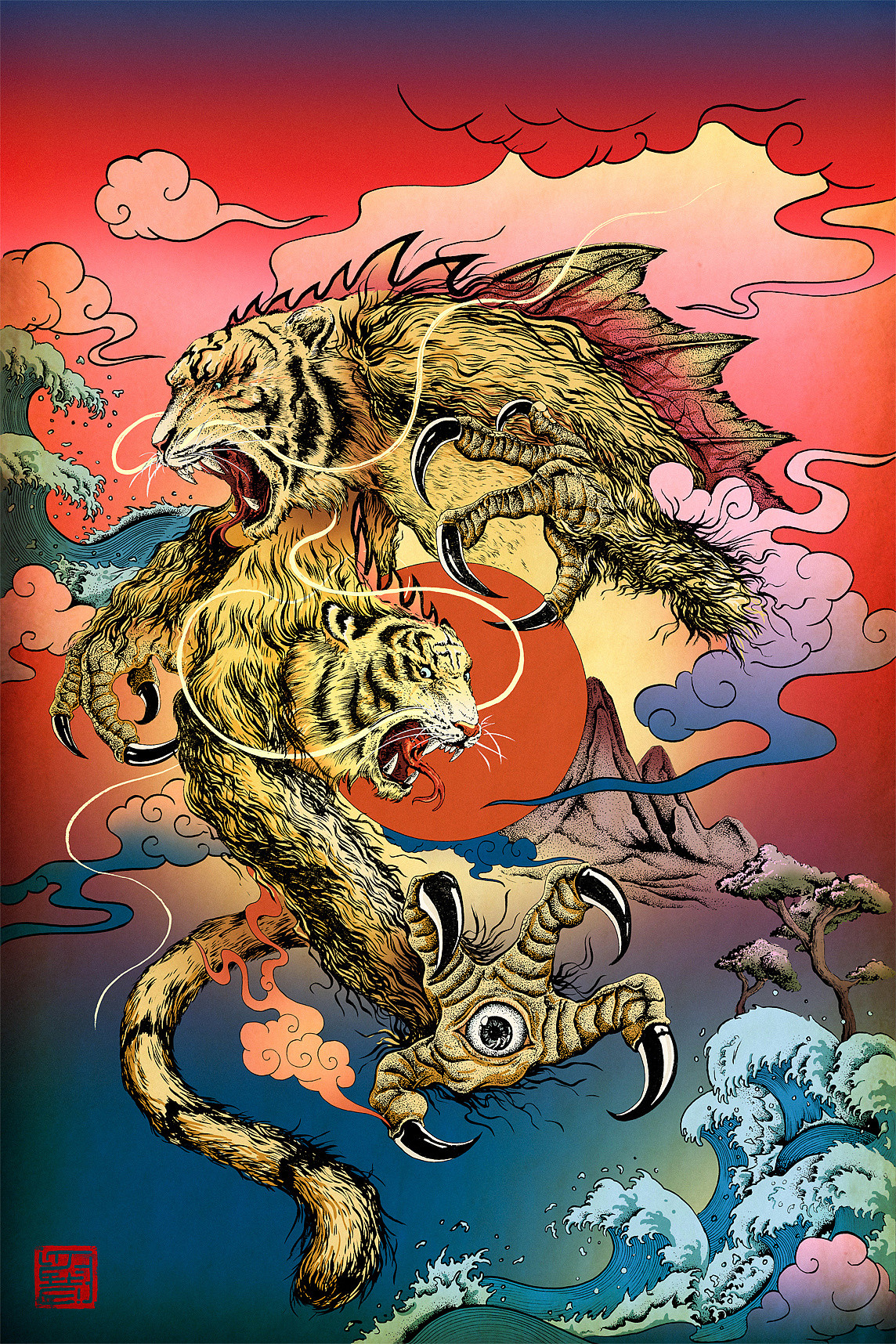 自己创作的神兽系列继金鹏天兽之后的第二