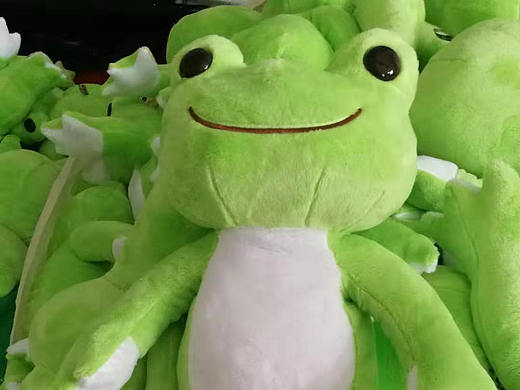 绿青蛙毛绒公仔成品出炉,可爱吧