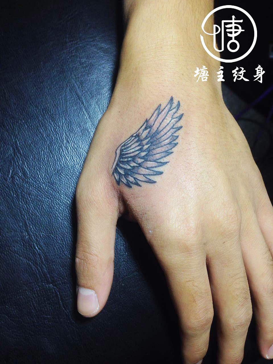 遮盖纹身、翅膀纹身、小图纹身、线条纹身、小清新纹身、个性纹身图案、塘主开运纹身