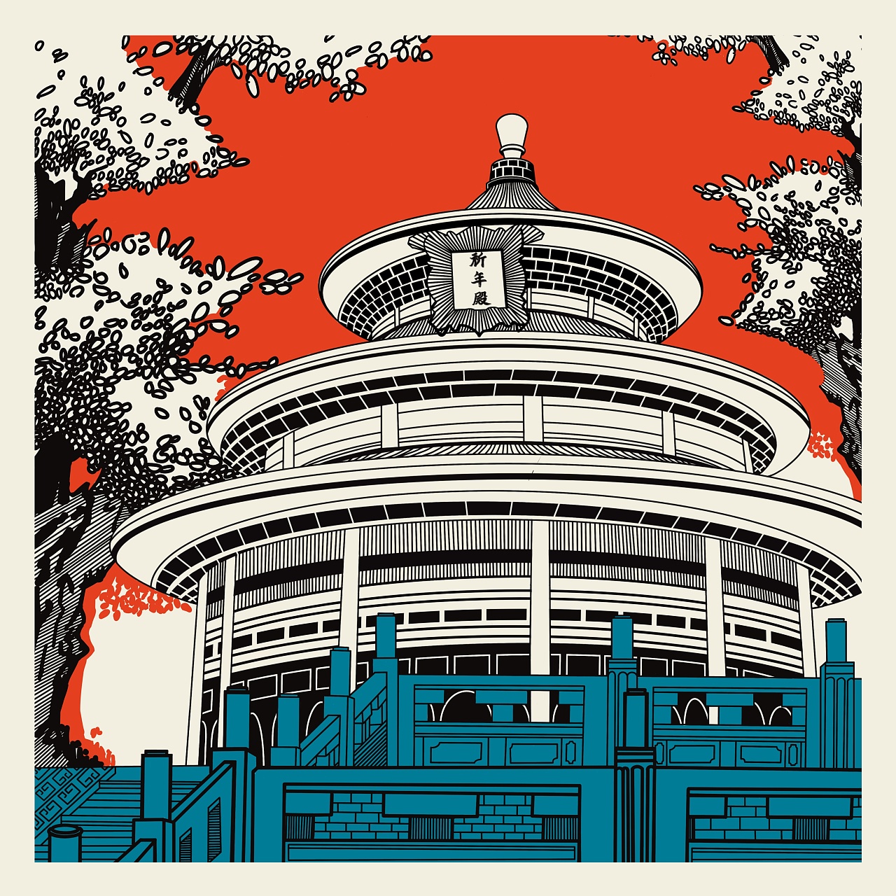 天坛|平面|图案|陈去千 - 原创作品 - 站酷 (zcool)