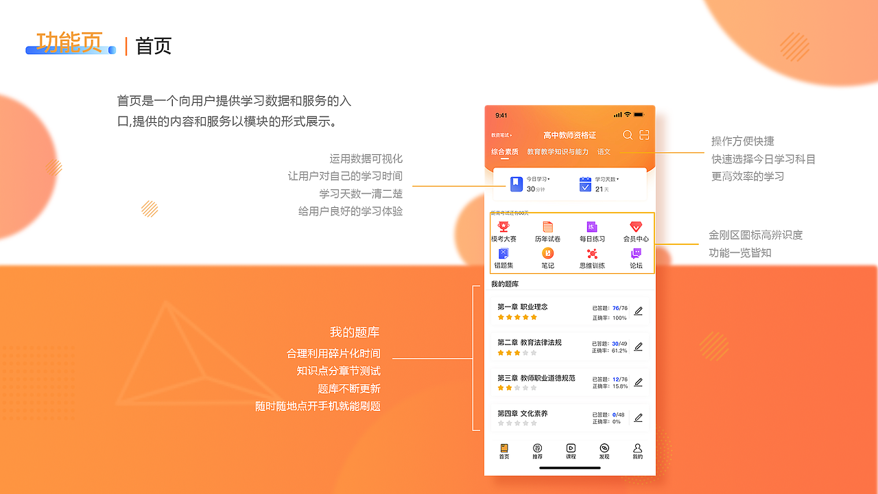 上岸教师资格证（图ZMjI3Mzc1NzIw） - APP界面 - 站酷设计师努力的小霍原创素材 - 站酷ZCOOL