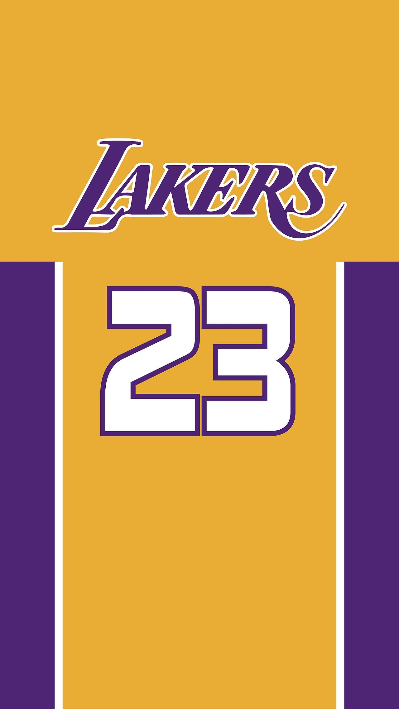 NBA 湖人队 黄色球衣主题 / 手机壁纸 头像