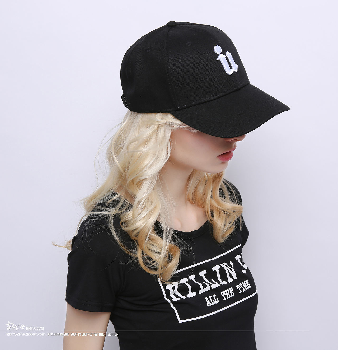 鸭舌帽拍摄 遮阳帽潮女网红拍摄 太阳帽子沙滩草帽拍摄