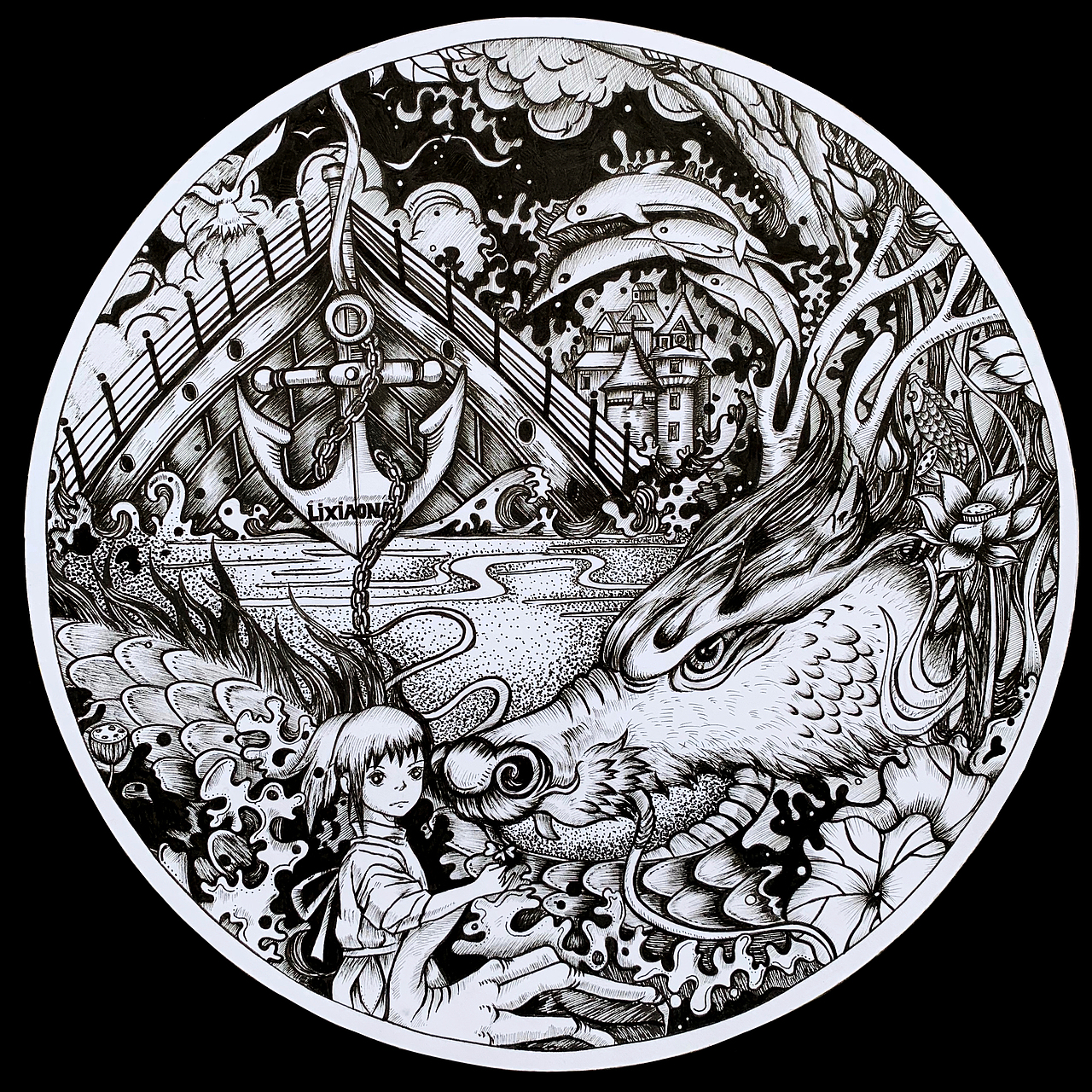 平面构成 针管笔 装饰画