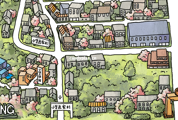 Q版手绘地图.最新宋庄.手绘地图.中国.宋庄艺术区（图ZNDYxNjk1NTI=） - 商业插画 - 站酷设计师二手漫画家原创素材 - 站酷ZCOOL