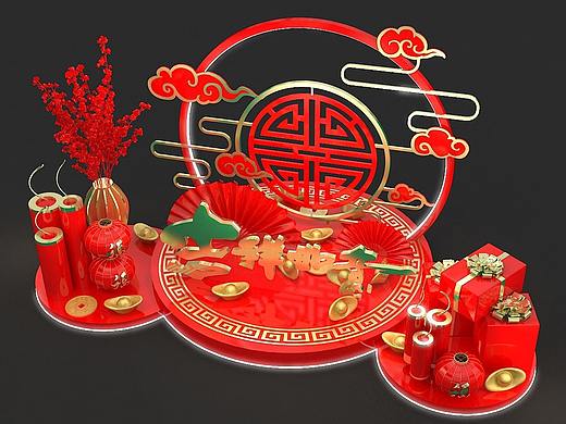 新年DP点 春节小景 新年氛围布置