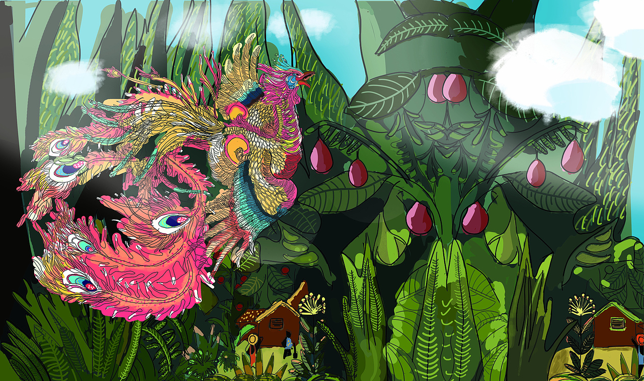 百香果插画包装