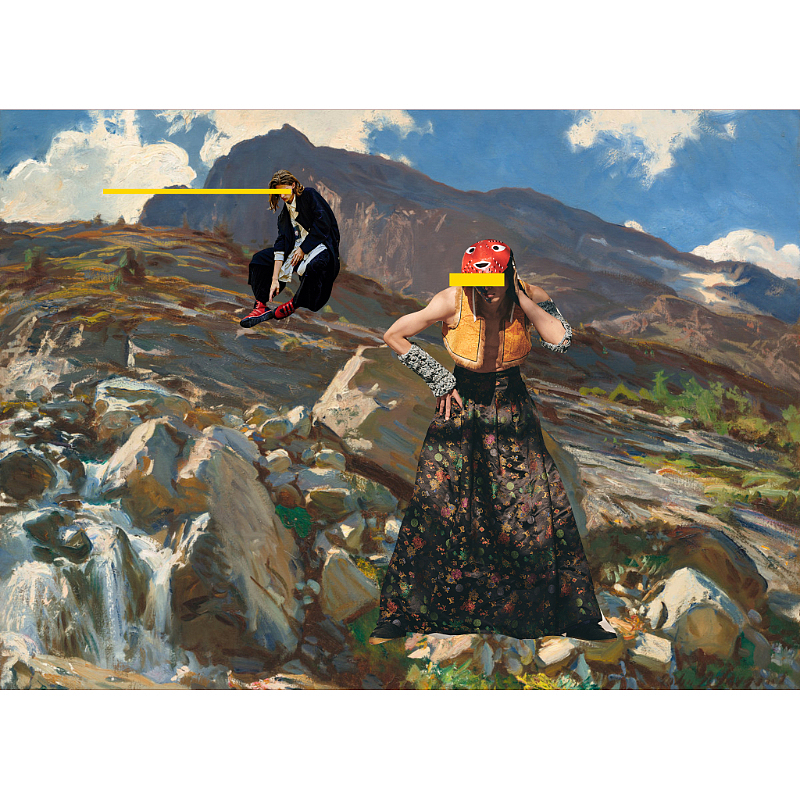 复古时装拼贴画