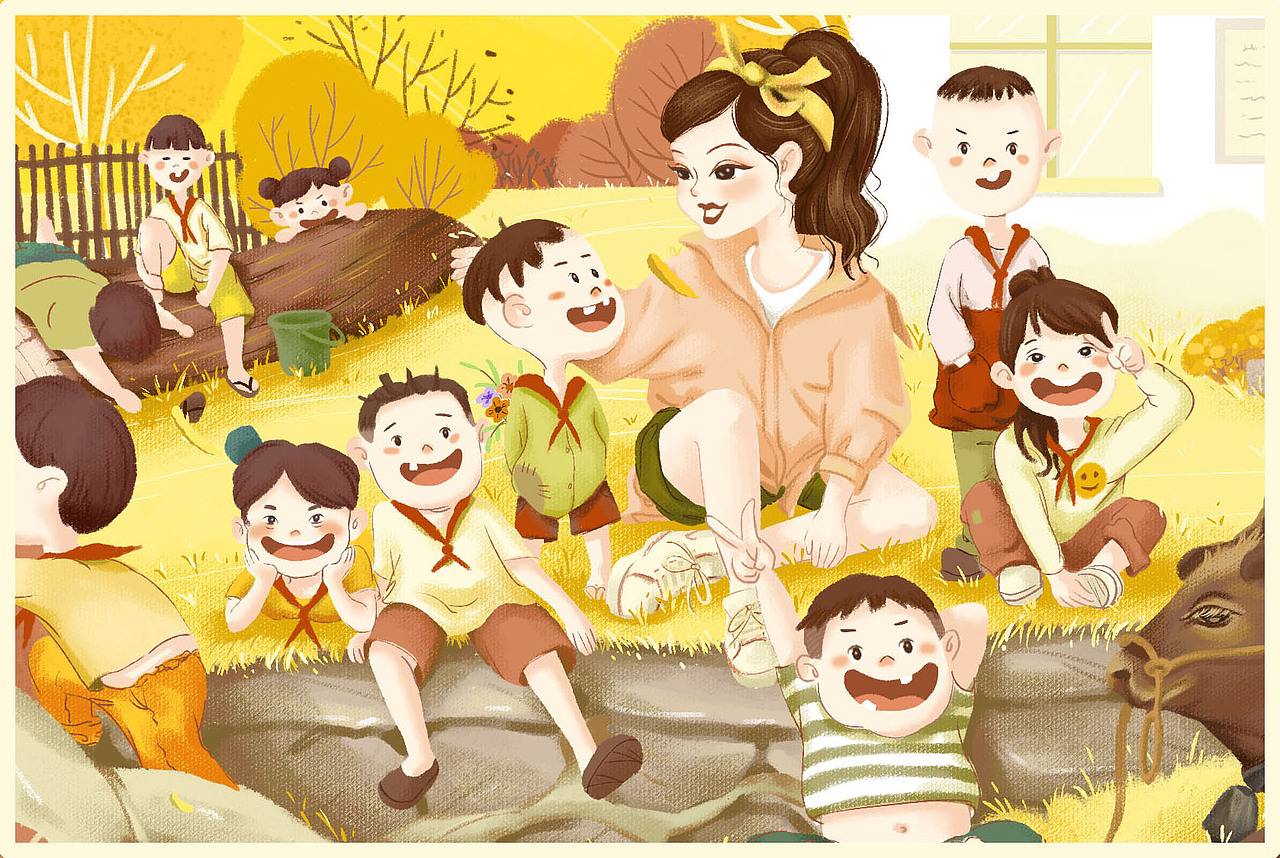 希望她开心09花了一周时间给她画的小插画闺蜜去支教一年重庆/插画