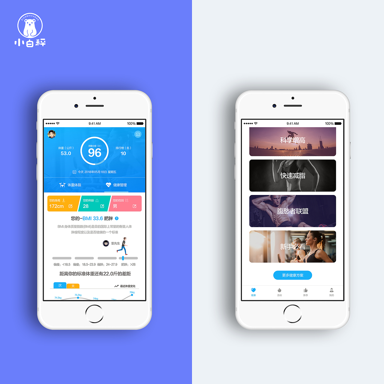 小白秤/共享体脂秤UI全新升级（图ZMTI0NTg4NjU2） - 其他UI - 站酷设计师董宣德原创素材 - 站酷ZCOOL