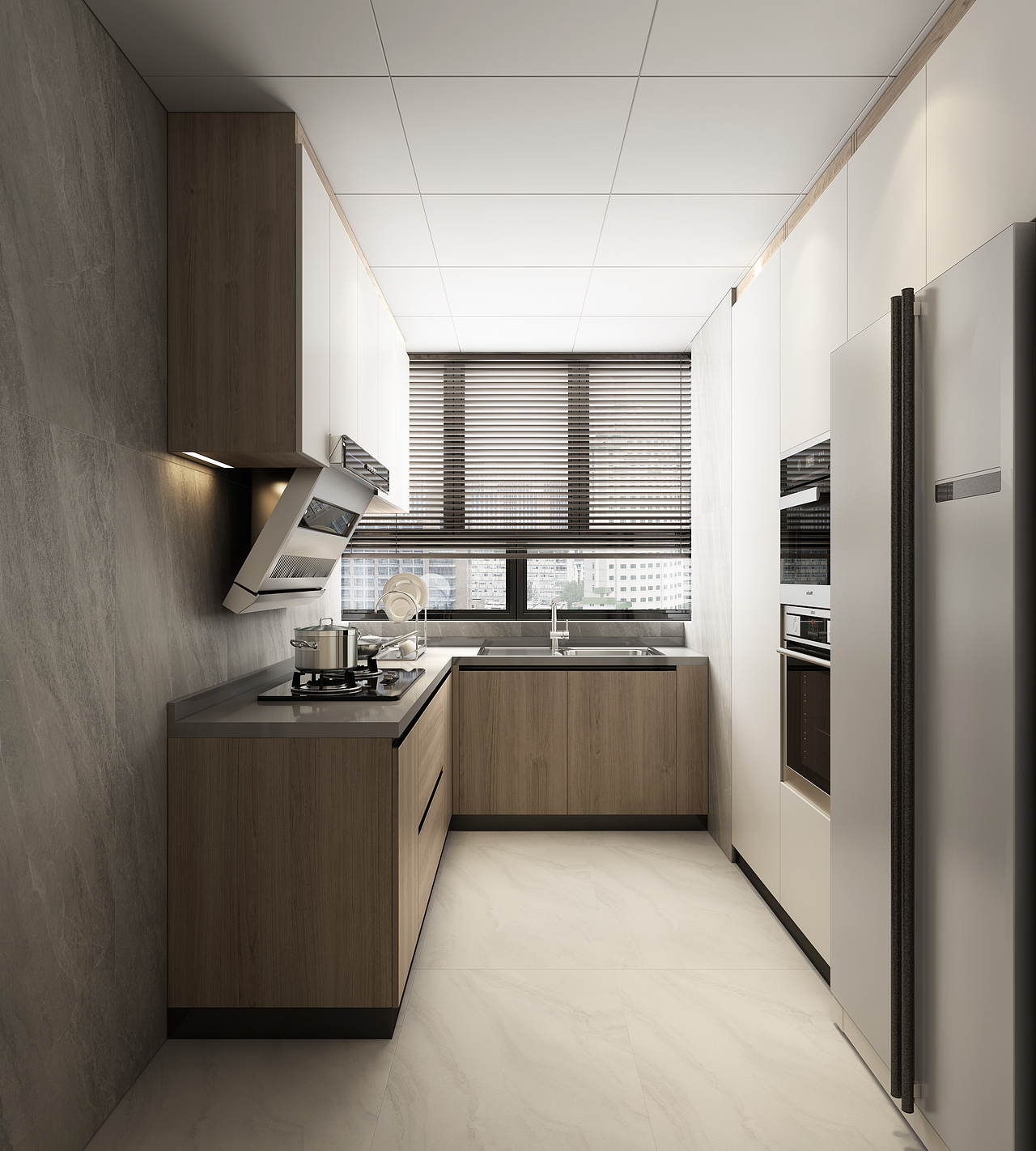 城市一隅的素色美作