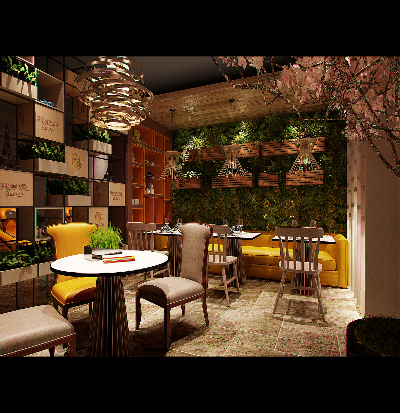 我爱疯蜂蜜体验店（图ZNTYyMDgxMDg=） - 展陈设计 - 站酷设计师金景元装饰设计原创素材 - 站酷ZCOOL