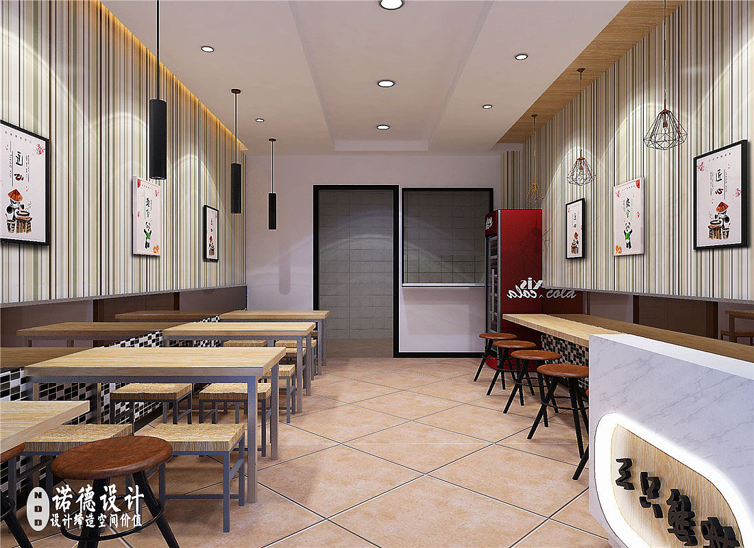 郑州特色餐饮店设计|餐饮设计公司-堂食三只熊猫餐饮店（图ZODQ5ODczNDg=） - 家装设计 - 站酷设计师诺德设计原创素材 - 站酷ZCOOL