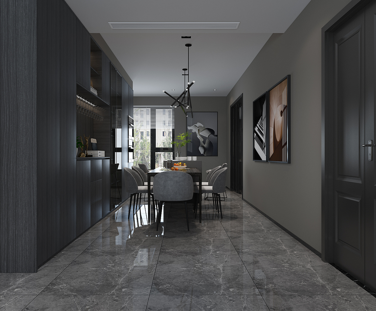 现代家装黑白灰