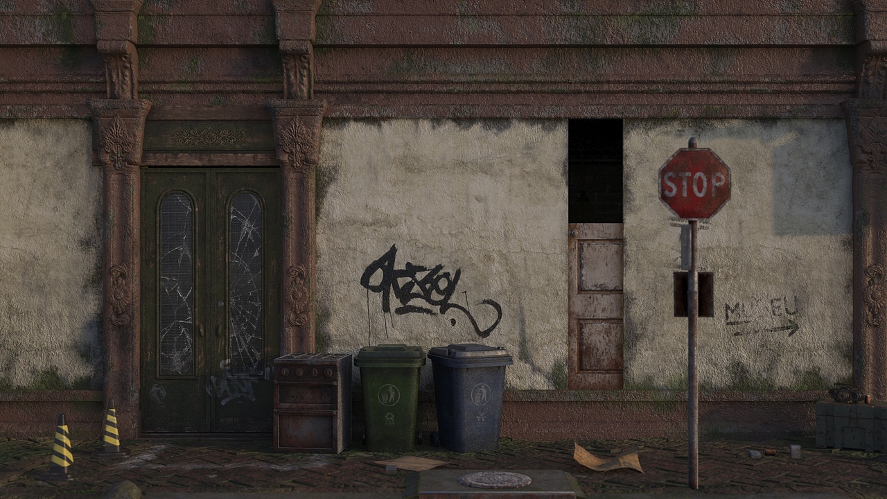 街道場(chǎng)景（圖ZOTczNTMwOTY=） - 場(chǎng)景 - 站酷設(shè)計(jì)師青稞配上酥油茶原創(chuàng)素材 - 站酷ZCOOL