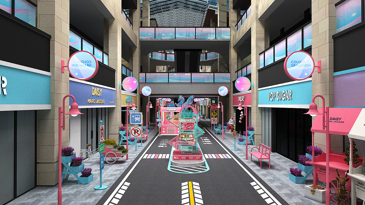 商业街.美陈（图ZMjY2MjM4NTc2） - 场景 - 站酷设计师Uook原创素材 - 站酷ZCOOL