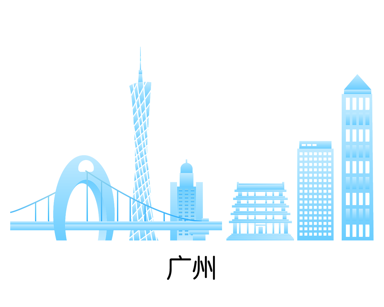 城市地标剪影AI（图ZODQ2MTI5ODQ=） - 商业插画 - 站酷设计师甜歆原创素材 - 站酷ZCOOL