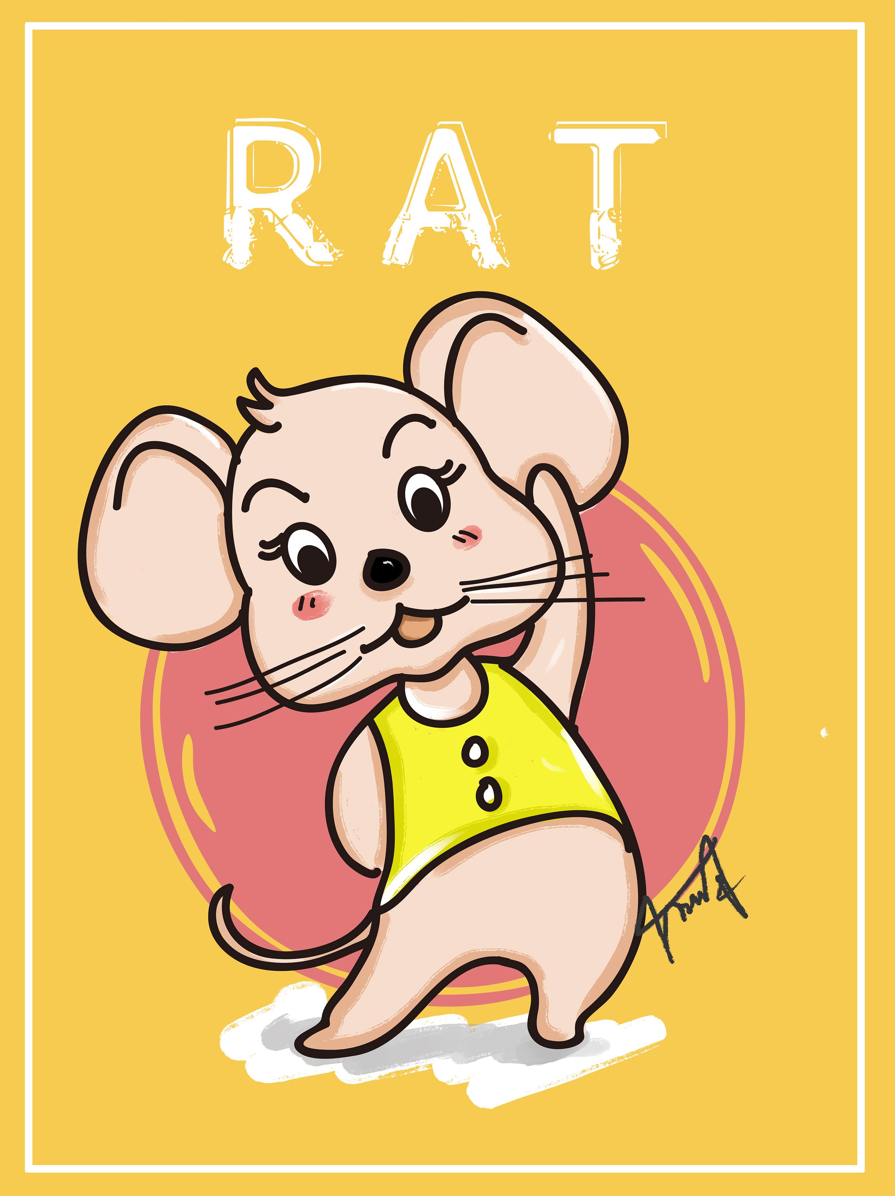 手绘插画12生肖卡通版