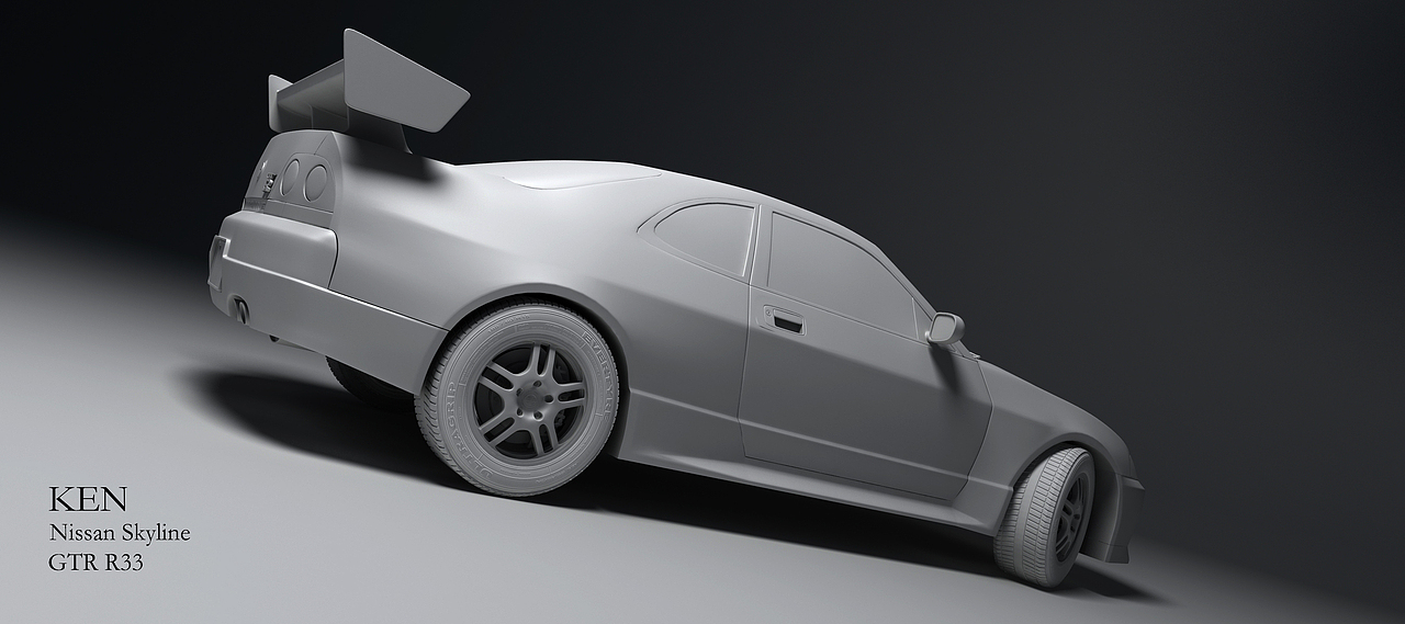 NISSAN Skyline GTR R33（图ZMjQ5NzY5OTI=） - 机械/交通 - 站酷设计师Ken风原创素材 - 站酷ZCOOL
