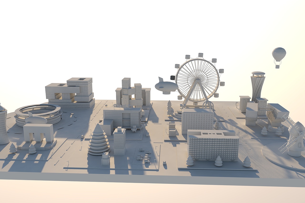 c4d—虚拟城市
