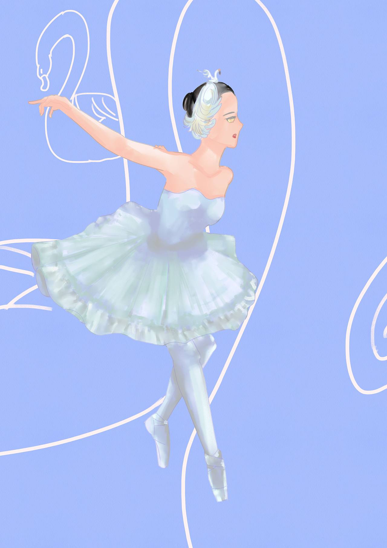 白天鹅（图ZMjI5Mzg5OTMy） - 创作习作 - 站酷设计师睡眠状态良好原创素材 - 站酷ZCOOL