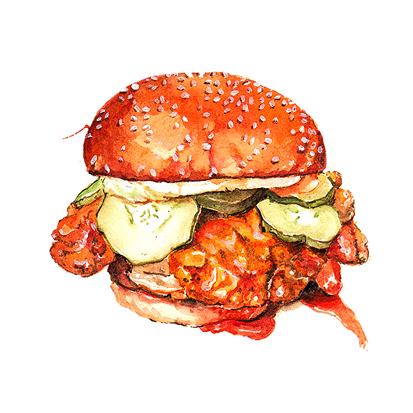 汉堡手绘和排版练习（图ZMTY4NjIxMzE2） - 创作习作 - 站酷设计师IRIS1204原创素材 - 站酷ZCOOL