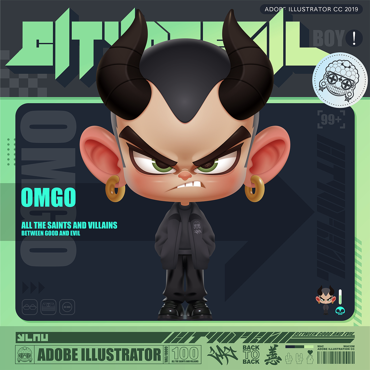 OMGO-CITYOFEVIL IP人物系列（图ZMzU0ODQ1OTIw） - 新锐潮流插画 - 站酷设计师LAU丶一乂刂原创素材 - 站酷ZCOOL