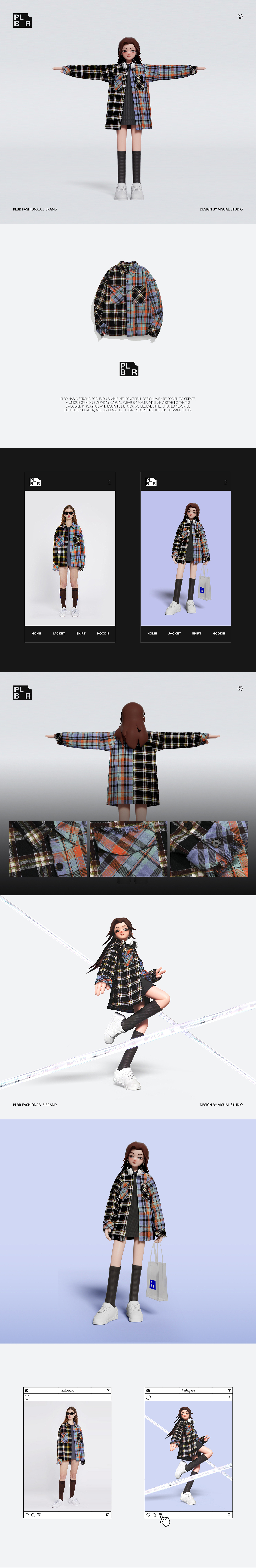 PLBR潮牌虚拟人物服饰（图ZMzU0NzczMzU2） - 电商 - 站酷设计师DPI品牌视觉原创素材 - 站酷ZCOOL