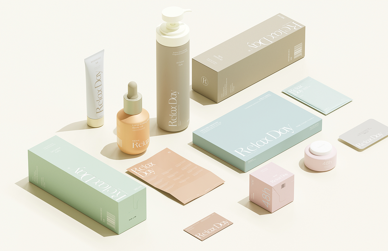 RelaxDay洗护包装设计(一套淡雅的生活点缀品)