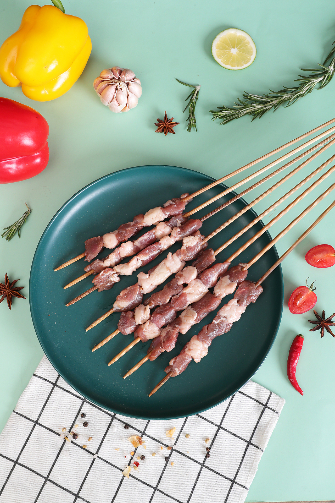 生鲜拍摄羊肉串拍摄-客户拍摄案例-盗图必究