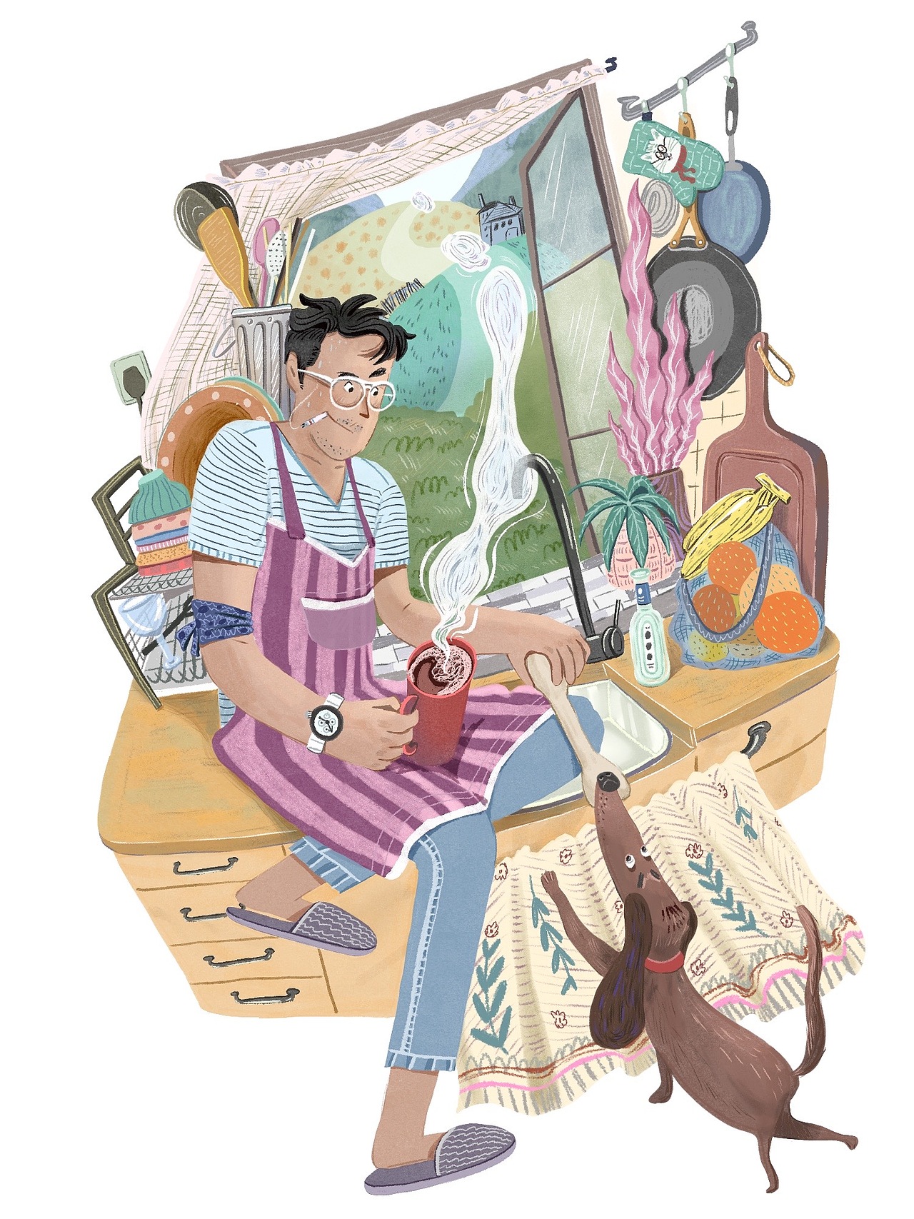 向往的生活系列插画