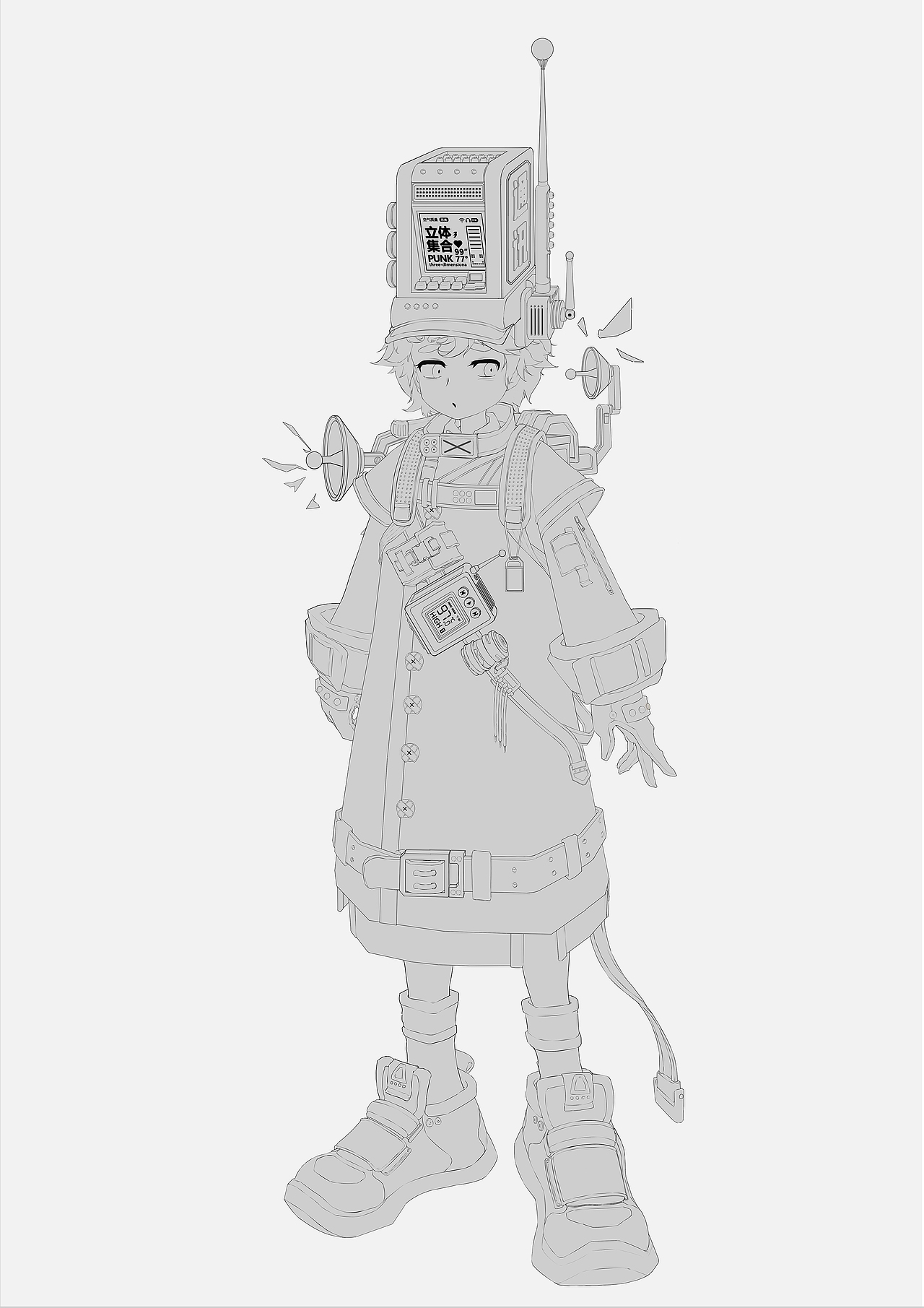 机能风 角色设计（图ZMzQyMTAxMjAw） - 游戏原画 - 站酷设计师阿森707原创素材 - 站酷ZCOOL