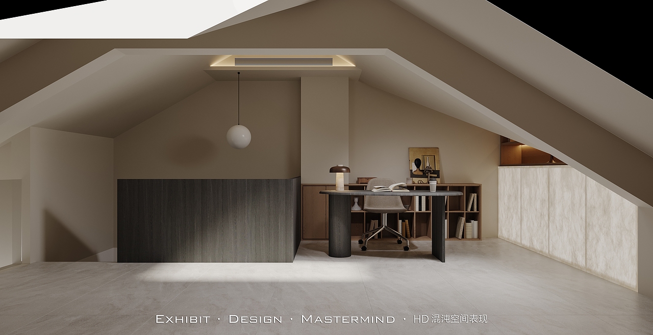 现代 极简风 复式客餐厅 X 混沌空间表现（图ZMzU1MjMxNzky） - 家装设计 - 站酷设计师混沌空间写实表现原创素材 - 站酷ZCOOL