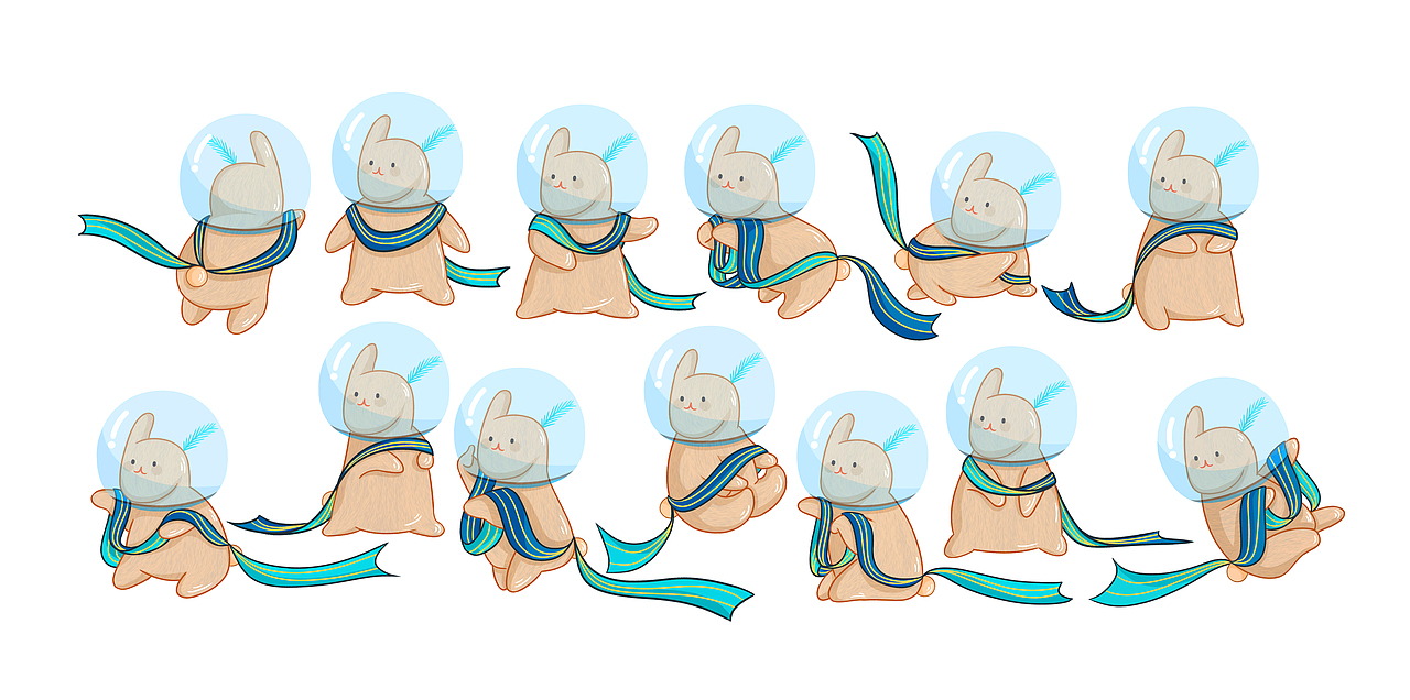 三兔共耳作品 | 敦煌星际兔（图ZMjk3MzY0OTI0） - 商业插画 - 站酷设计师aaaamieya原创素材 - 站酷ZCOOL