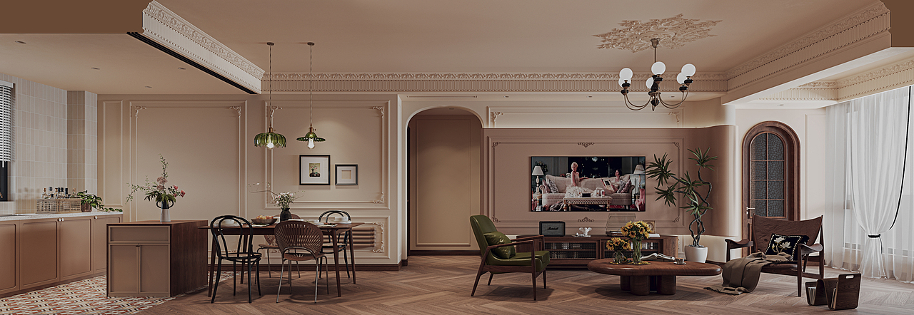 焦糖色法式中古