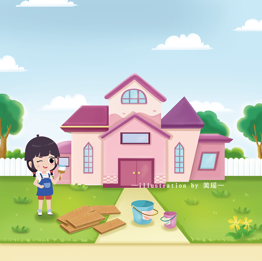 儿童教育类插画 x 清北网校合作（图ZMzA1NzEyNzAw） - 儿童插画 - 站酷设计师美瑶插画原创素材 - 站酷ZCOOL