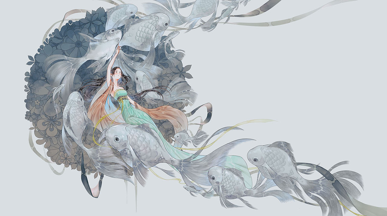 鱼与灯（图ZMzU1MzAwMzY0） - 商业插画 - 站酷设计师杳无音原创素材 - 站酷ZCOOL