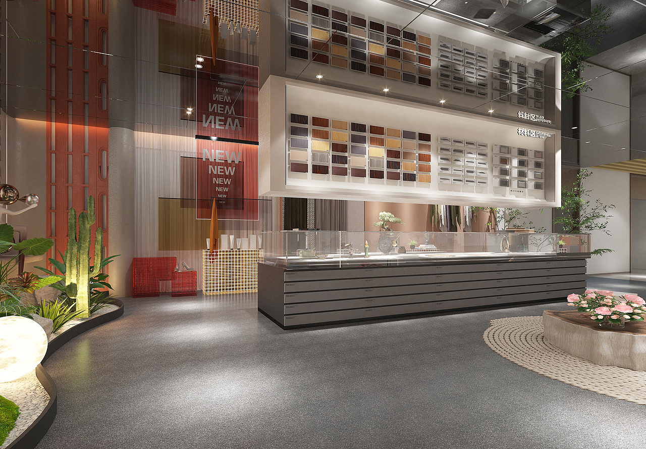 银川装修公司推荐|银川企业展厅装修设计效果图（图ZMzY0NDcxNTY0） - 商业空间设计 - 站酷设计师宁夏镹臻工装原创素材 - 站酷ZCOOL