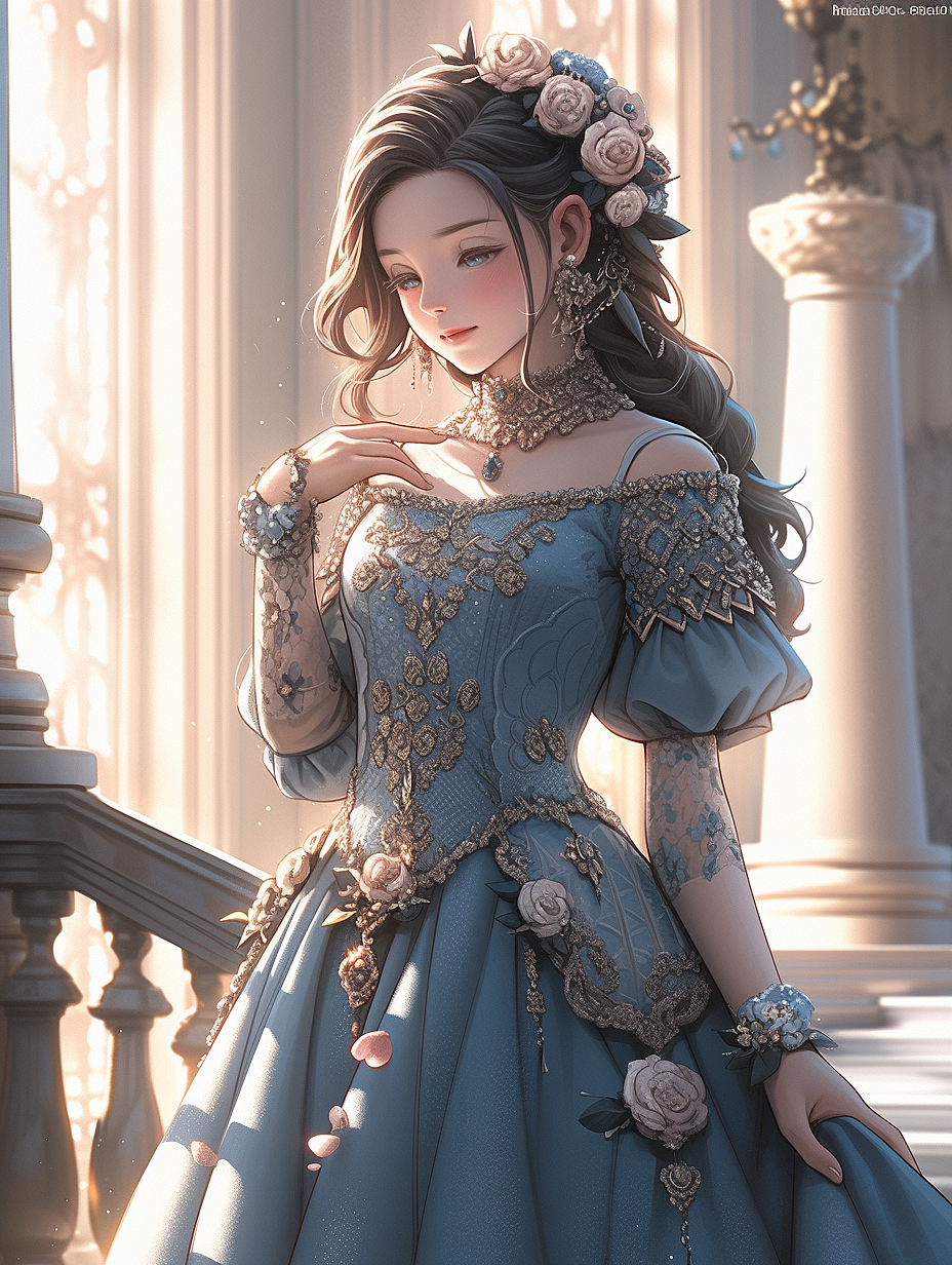 【AI探索】华丽的礼服系列（5）（图ZMzQ4NDIwOTMy） - 休闲/流行服饰 - 站酷设计师爱喝水的虫子原创素材 - 站酷ZCOOL