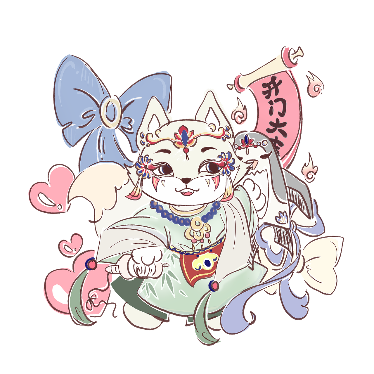 狐狸二十四节气插画（图ZMzU2MjI1NTgw） - 儿童插画 - 站酷设计师月夜无笑槐原创素材 - 站酷ZCOOL