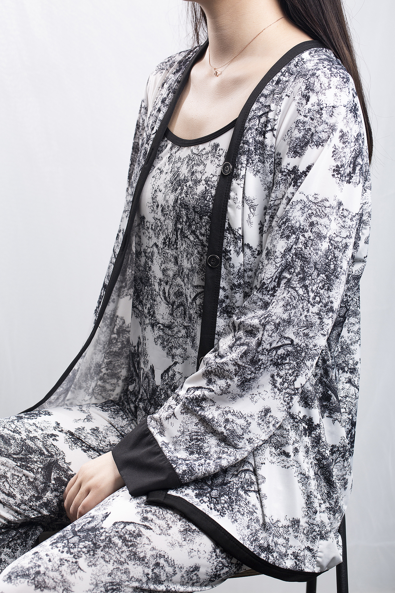 国潮水墨画居家睡衣