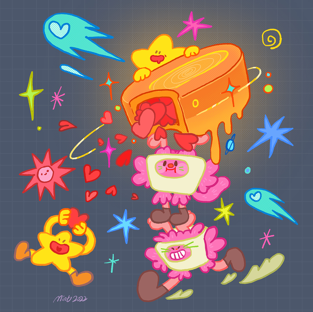 《咖啡猫的每一天》插画合集（图ZMzE2NDkwNzE2） - 创作习作 - 站酷设计师薄荷大王原创素材 - 站酷ZCOOL