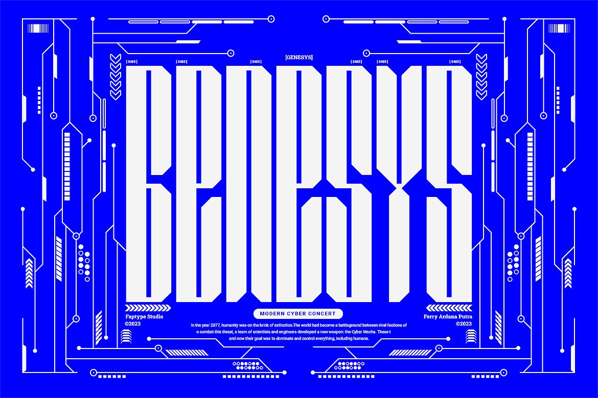 科幻潮流机能电竞游戏潮牌标识海报浓缩英文字体家族