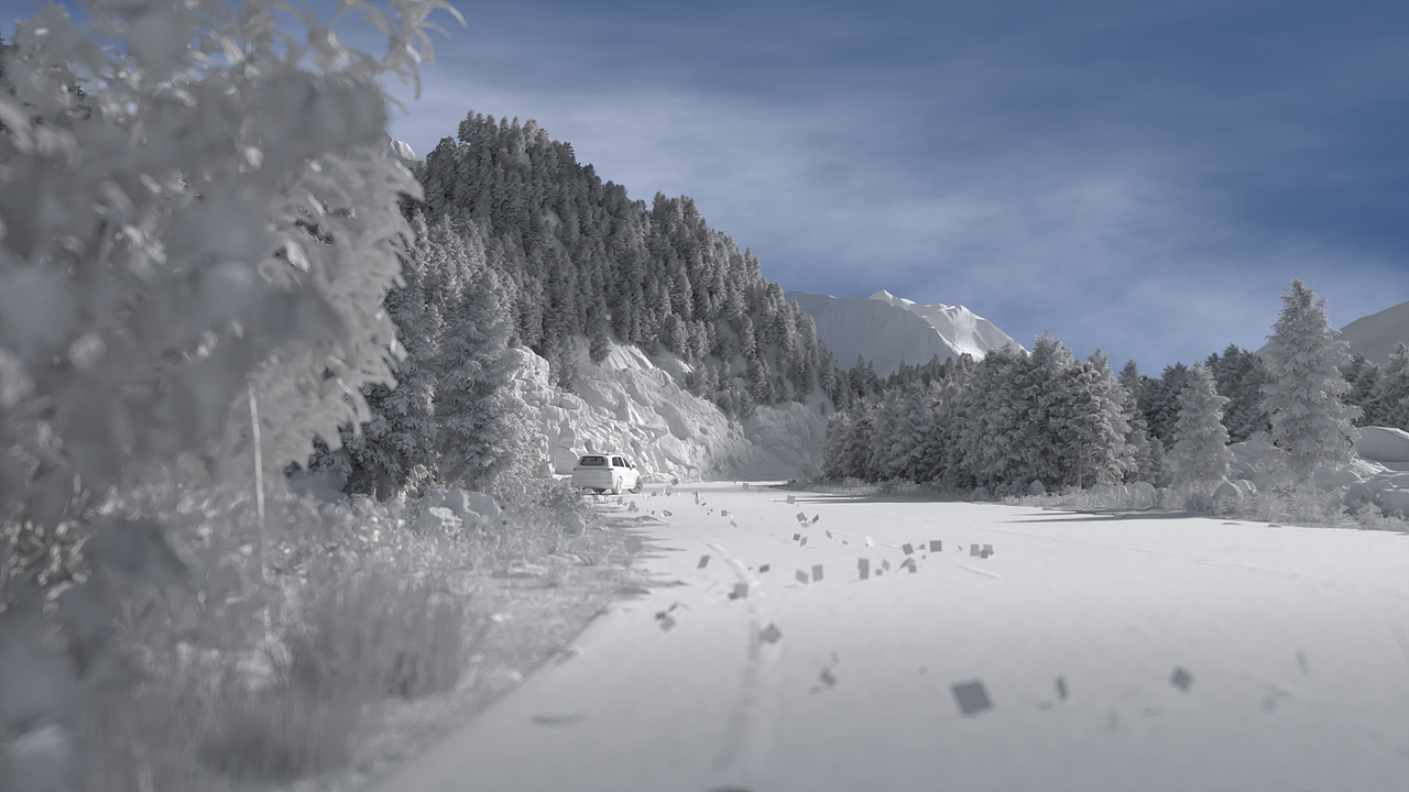 C4D汽车场景渲染