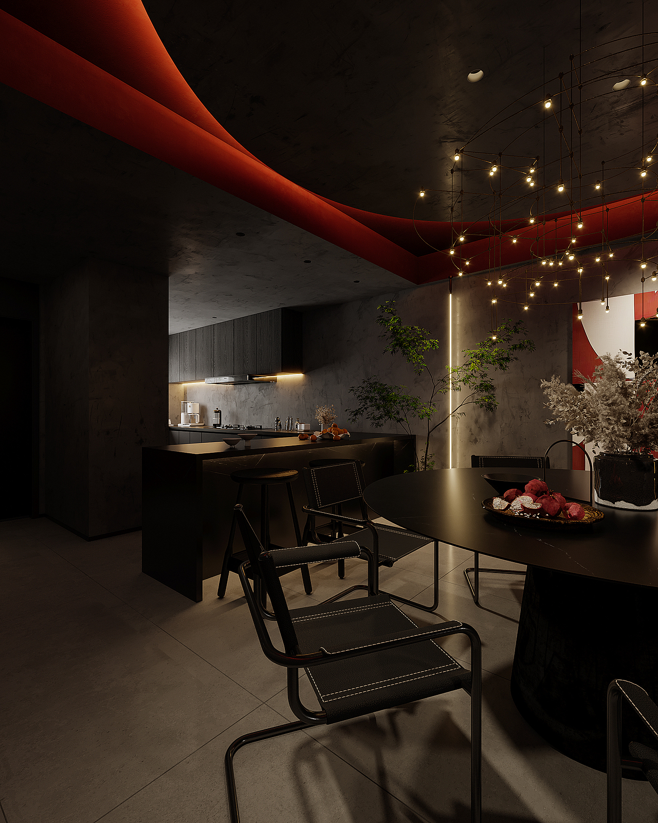 暗黑风样板间（图ZMzQ2ODMxNTQ0） - 家装设计 - 站酷设计师DY小张设计原创素材 - 站酷ZCOOL