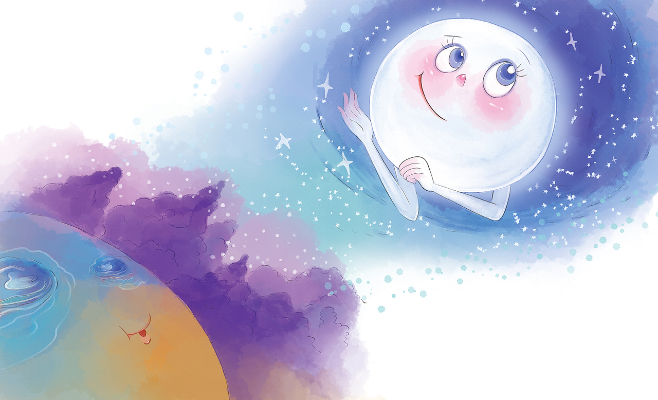 名家童话《月亮的脸》绘本--嵇鸿