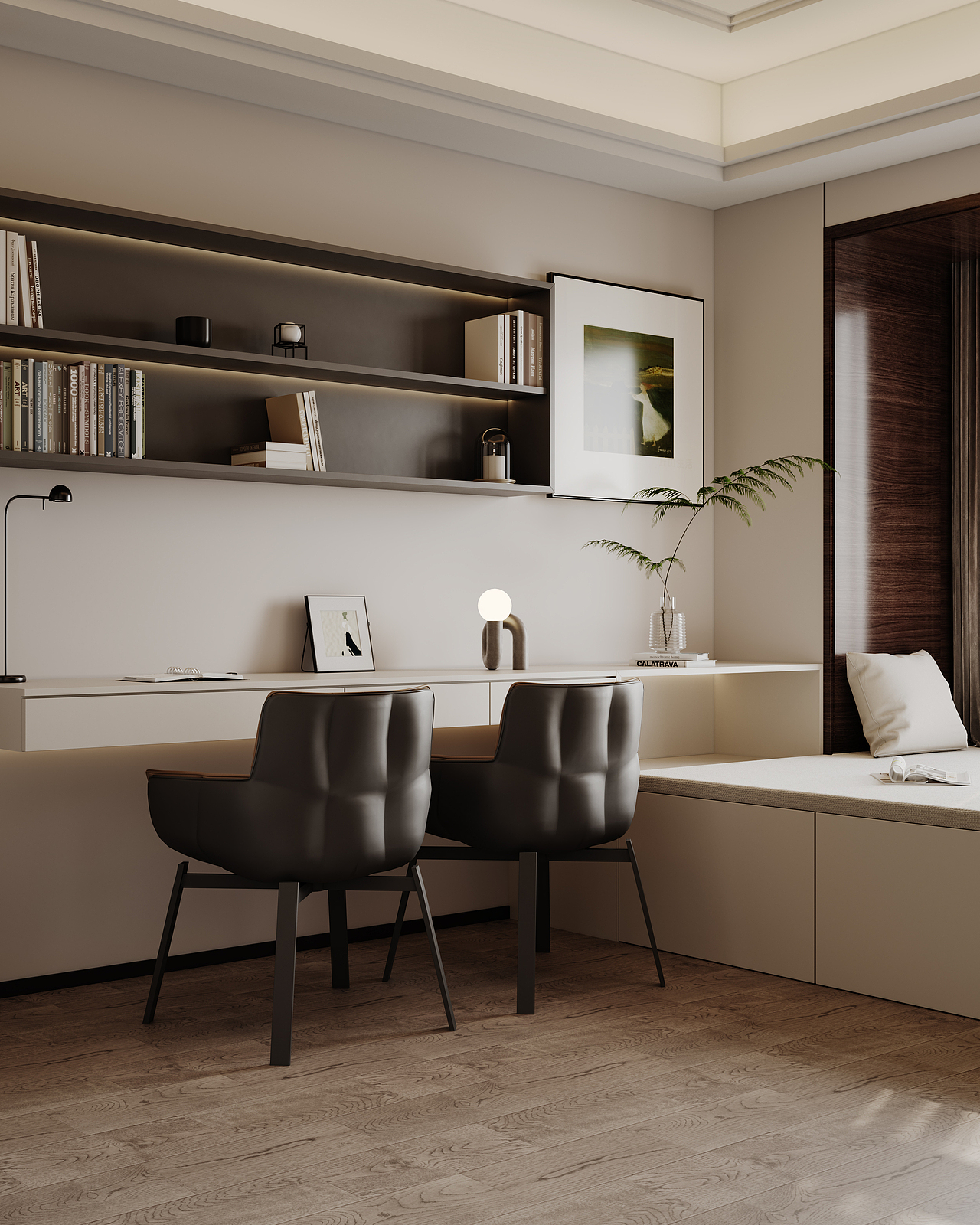 室内现代更衣室、卧室书房（图ZMzU0Mjc5MjM2） - 家装设计 - 站酷设计师景艺效果图表现原创素材 - 站酷ZCOOL